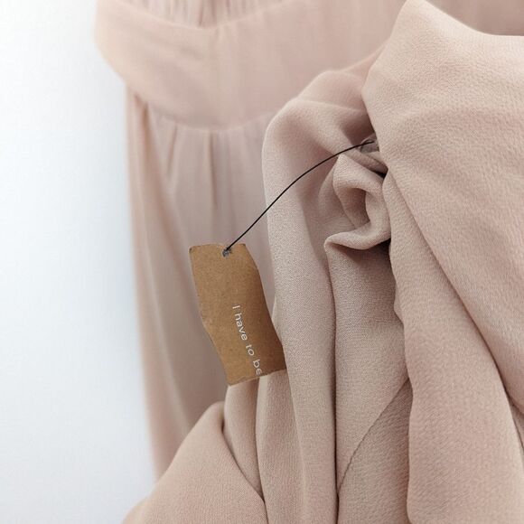 NWT Reformation champagne blush nude cream Andee open back halter maxi dress - Picture 5 of 7